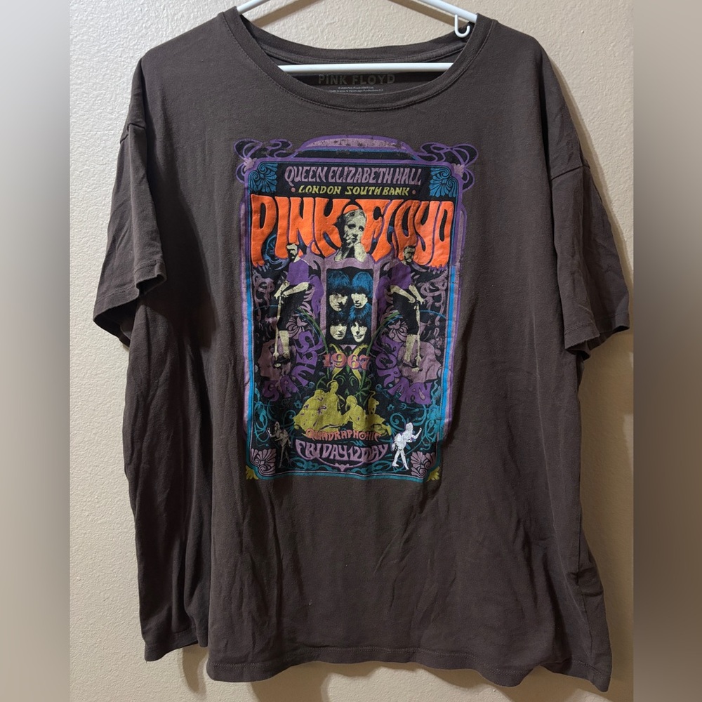 Pink Floyd Retro Tee T Shirt Mocha Brown XL